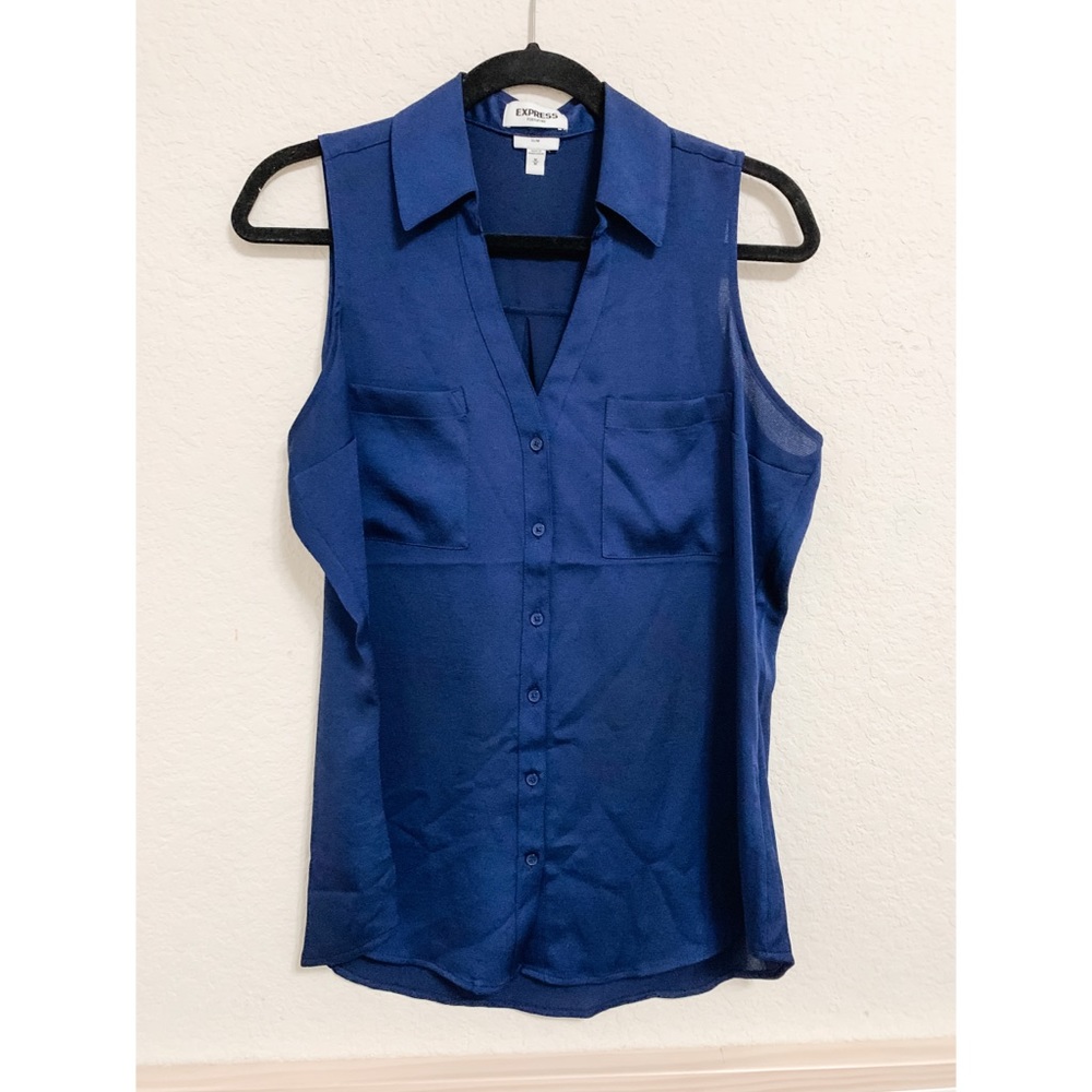 Express Navy Sleevlesa Portifino Shirt